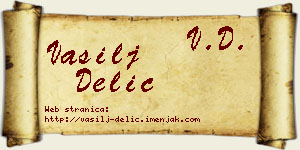 Vasilj Delić vizit kartica